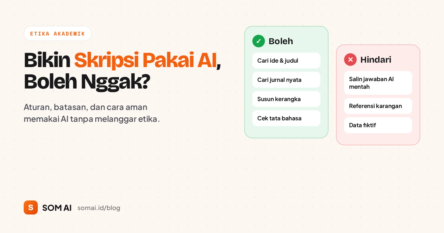 Skripsi pakai AI: daftar pemakaian AI yang boleh dan yang harus dihindari mahasiswa